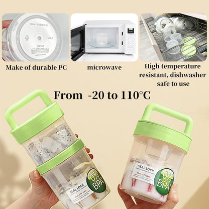 On-the-go Yogurt Parfait Container with Lids and Spoon,Stackable Sealable Overnight Oats Containers,Reusable Food Container Prep Cereal Yogurt Salad Fruit Snacks Crunch Granola Spill Proof