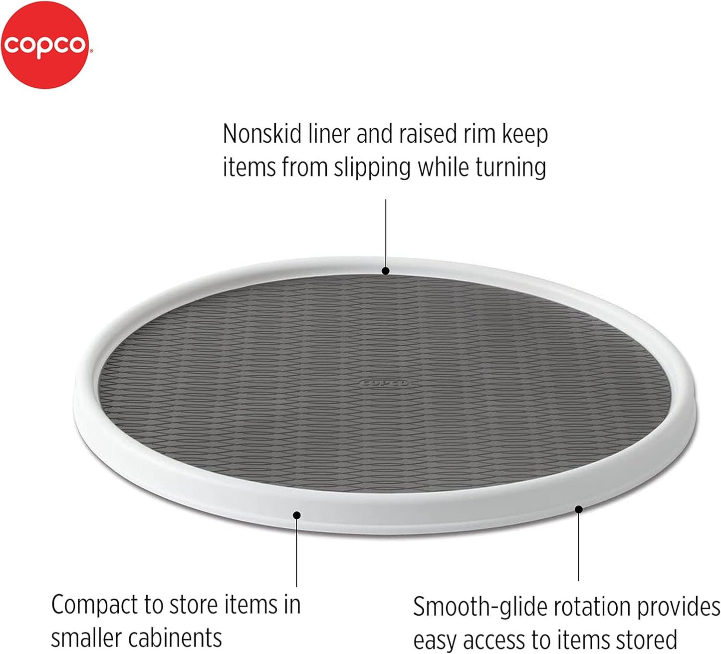 Copco 2555-0191 Non-Skid Cabinet Turntable, 9-Inch