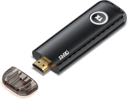 TIMBOOTECH Wireless HDMI Transmitter 4K - 5.8G Stable Streaming Video & Audio for Laptop, Camera, Cable Box, Netfix, One Click Switch, 1 RX Can Pair with 8TXs, Black