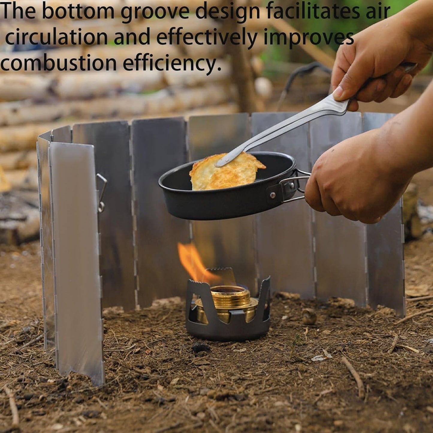 10 Plates Ultralight Folding Camp Stove Windscreen Portable Camping Stove Windshield for Use with Alcohol Stoves and Other Backpacking Stoves,Must for Outdoor Travel