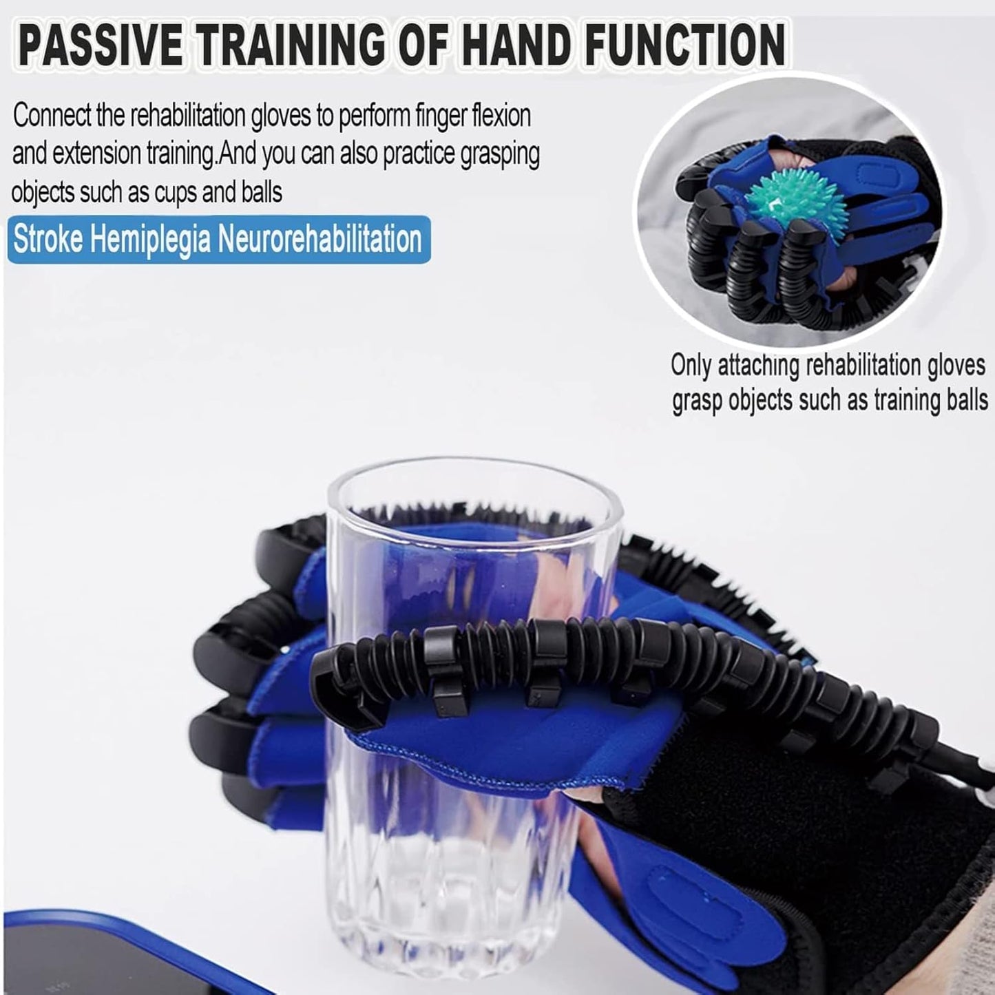 XGXHIN Robot Gloves for Rehabilitation, Pneumatic Function Machinery for Home, Arthritis Stroke Hemiplegia Exercise Equipment for Patient Recovery