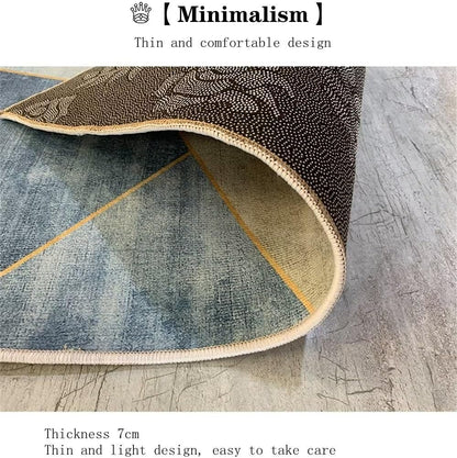 Children's Bedroom Rug Gym, Grey, Geometric Design, Rectangular, Sofa, Rug, Modern, Living Room, Accessories, Machine Washable, Non-Slip Kitchen Rugs, 180 x 200 cm