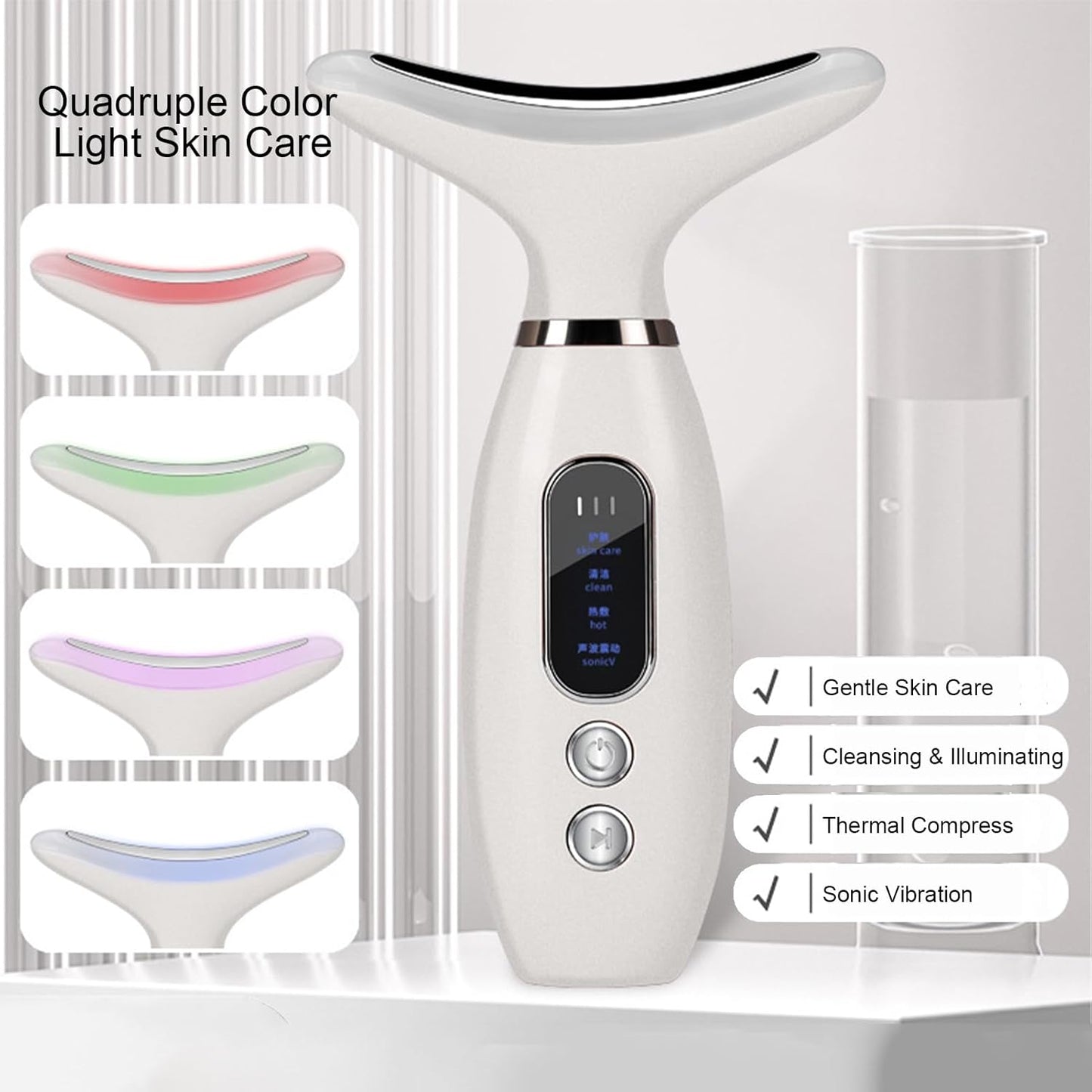 Face and Neck Massager, Neck Tightening Device, Electric Facial Massager, Neck Tightening Device, Face Neck Massager, Skin Care Tool for Women