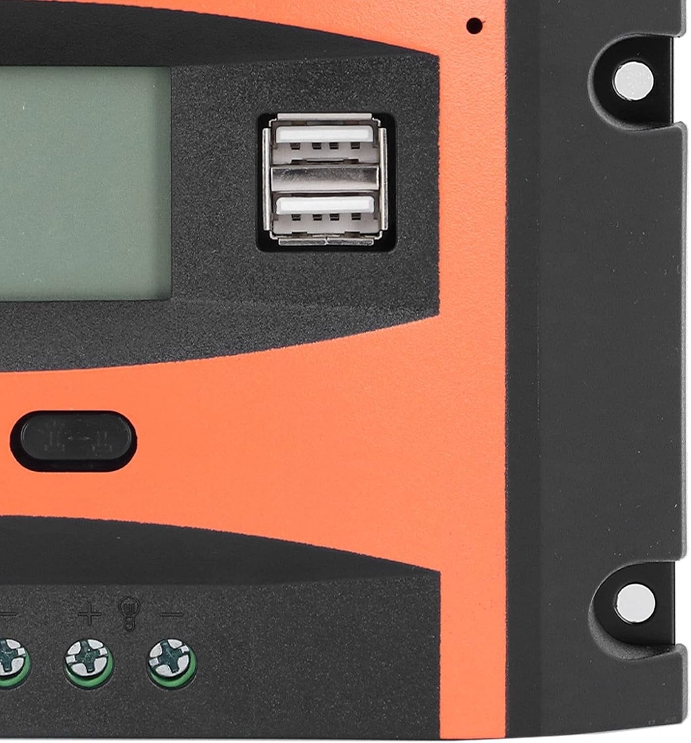 Solar Charge Controller LCD Display 12V 24V 20A Adjustable Dual USB Output with Overload Protection for Home Industry and Commerce Use ABS Material