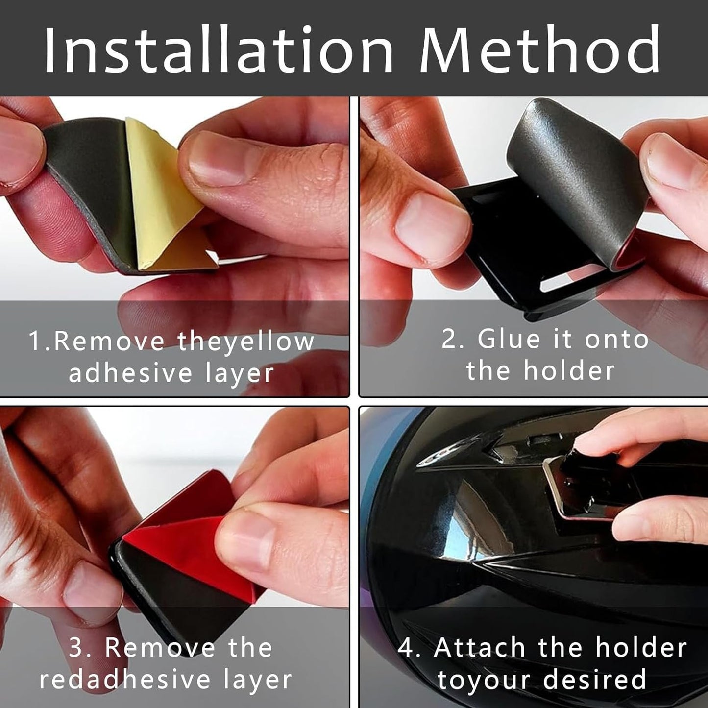 8 Sets with 4 Adhesive Mounts & 4 Adhesive Pads Helmet Mount, Go Pro Fixed Base for Go Pro 3 3+ 4 5 6 7 8 9 10 11 12 Action Cameras Connect with Car Kayak Surfboards - Flat