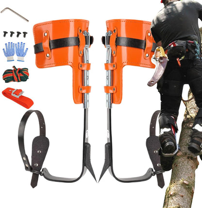 Tree Climbing Spurs, Adjustable Climbing Gear, Safety Accessories, High Strength Gear, Climber Tool for Jungle Survival and Logging, Arborist Equipment