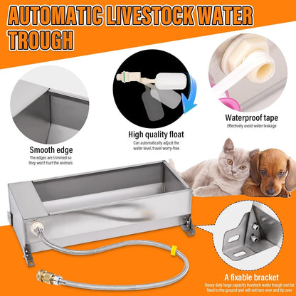 PAULOZYN Portable Livestock Automatic Waterer, Heavy-Duty Large Capacity Automatic Livestock Waterer, 7.5L, Suitable for Horse, Goat, Pig, Dog, Sheep