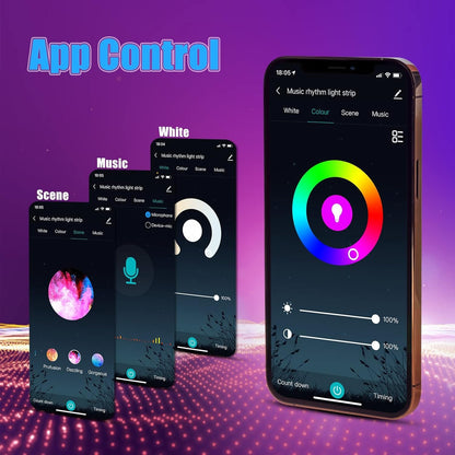 Smart LED Light Strip Alexa, [3m] [WiFi App Control] Diyife 5050 RGB LED Strip Light Compatible with Alexa/Google Assistant, Timer, 16 Million Colors Changing, Music Sync, for TV, Bedrooms, Christmas