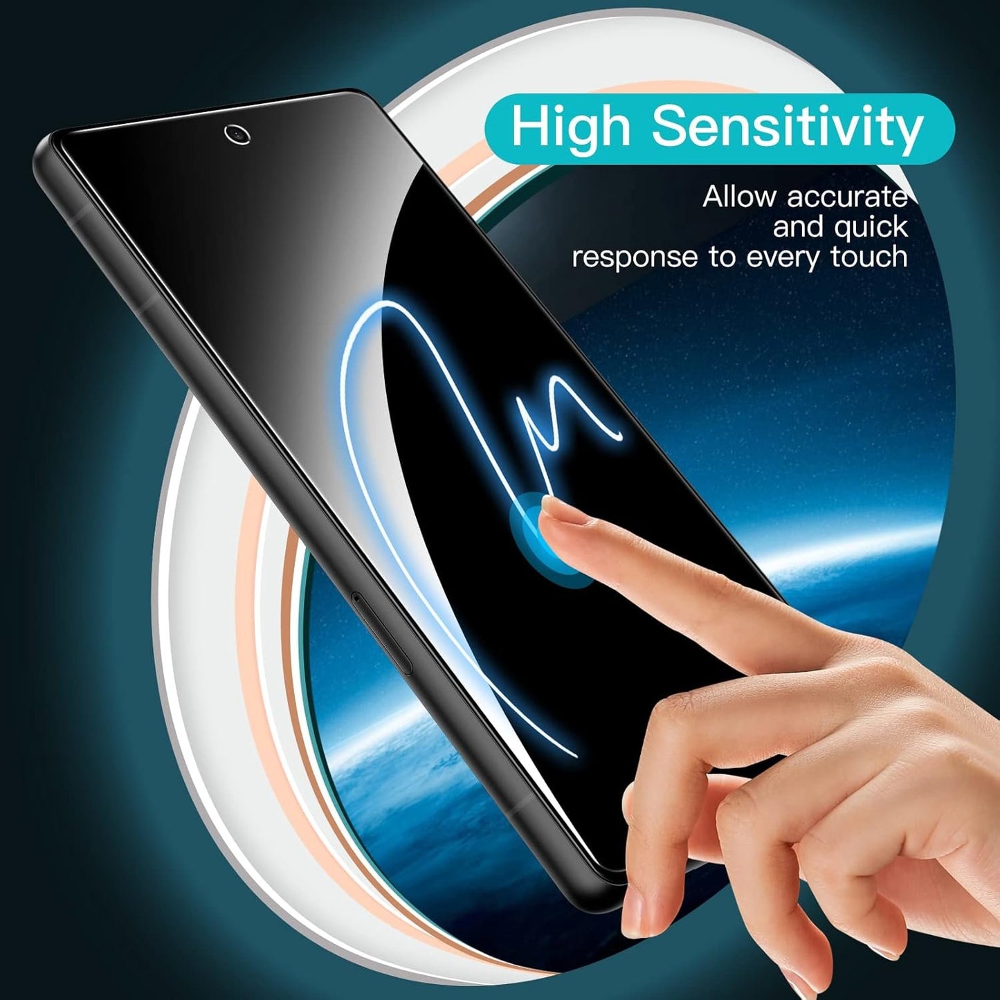 JETech Screen Protector for Google Pixel 7a 6.1-Inch, Fingerprint Compatible, Tempered Glass Film, HD Clear, 3-Pack