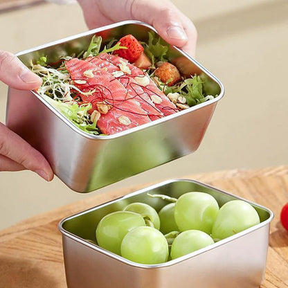 6pcs Stainless Steel Food Storage Containers with Leak Proof Plastic Lids 500ml Reusable Containers for Oven Freezer Dishwasher Safe