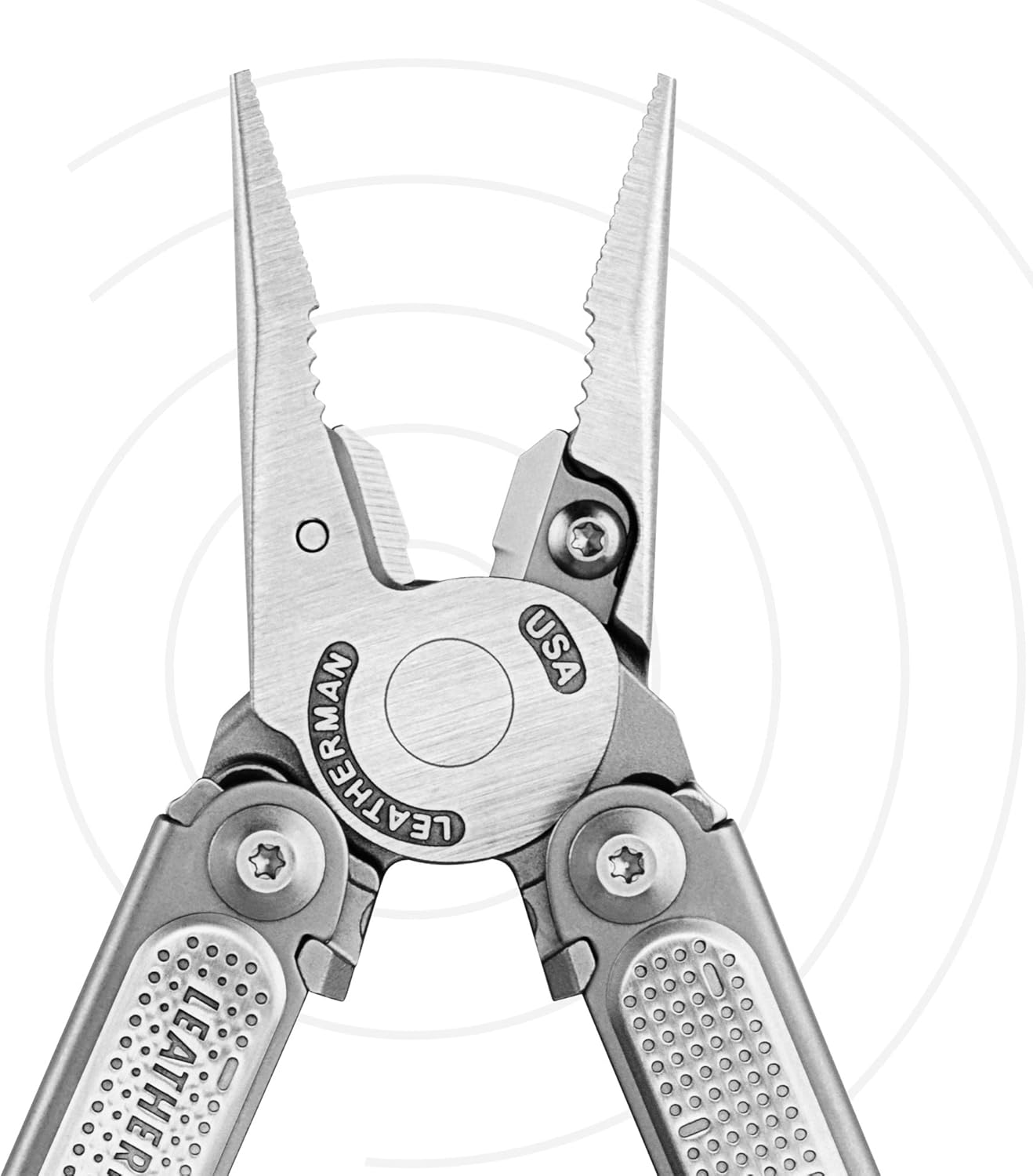 LEATHERMAN, FREE P4 Multitool with Magnetic Locking, One Size Hand Accessible Tools and Premium Nylon Sheath and Pocket Clip, Made in the USA