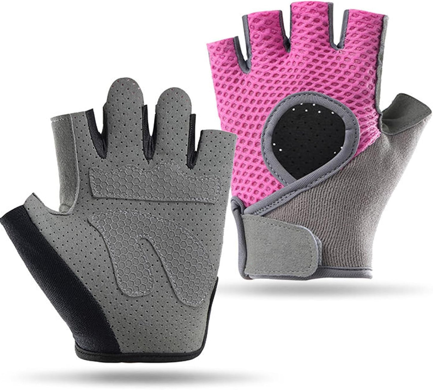 Fitness Gloves, Gym Weight Lifting Gloves, Training Hand Gear, Padded Palm Protection, Breathable Anti-Slip Grip, 1 Pair Black, Sportswear for Indoor Workouts Rock Climbing Cycling