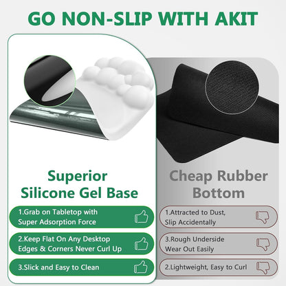 AKIT Bubble Massage Ergonomic Mouse Pad with Wrist Rest for Computer Keyboard, Cloud Wrist Rest Keyboard Pad and Cute Mouse Pad with Wrist Support Soft White Mousepad Gaming Mouse Pads for Desk Office