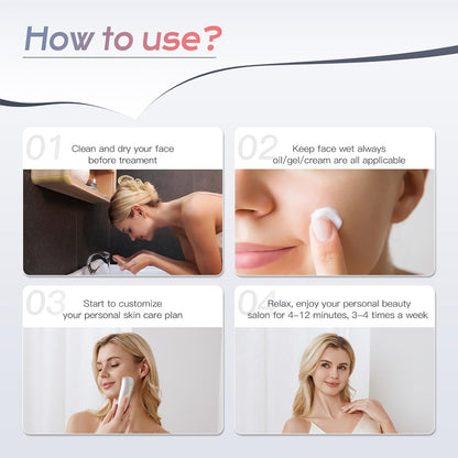 IBORRIA LED Therapy Wand, Facial Radio Frequency Device, 6 in-1 High-Frequency EMS Facial Device with R-F Function, Anti-Aging Anti-Wrinkle Facial Massager, Deep Cleansing at Home for Skincare
