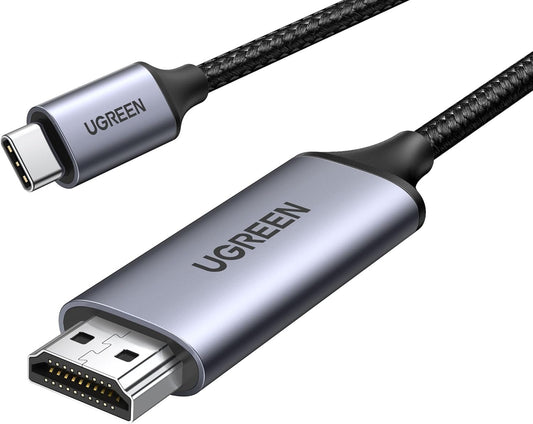 UGREEN 4K@60Hz USB C to HDMI Cable 2M, Type C Thunderbolt 4/3 Video Adapter for Home Office Compatible with iPhone 16/15 Pro Max Plus, MacBook Pro Air iPad Pro, XPS, Galaxy S24, Steam Deck