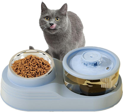 Automatic Cat Feeder,Cat Feeding Station | Anti Slip Base, Removable Pet Feeding and Watering Supplies for Cattery Management