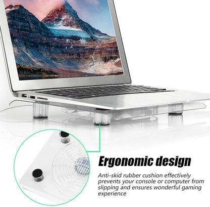 Laptop Cooling Pad, Laptop Cooling Stand Ultra Quiet USB Laptop Cooling Tray Computer Cooling Pad Gaming Laptop Fan Cooling Pad with LED RGB Lights