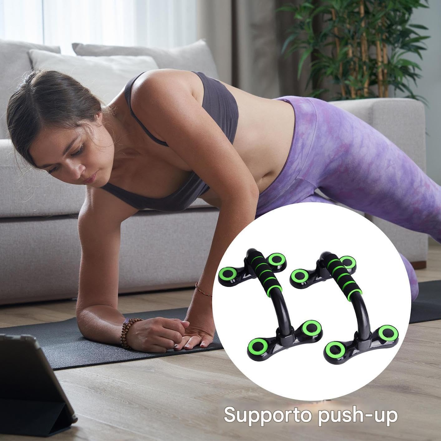 Push Up Bar, Outdoor Workout Gear, 9.06 x 5.51 x 4.33 Inches Adjustable & Ergonomic Design, House Wellness Gym Stands for Home Fitness, Outside Planks, and Calisthenics Bodyweight