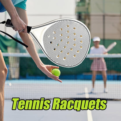 Paddle Tennis Racquets, Lightweight Tennis Paddle Racket, Convenient Sports Gear, Ergonomic Sturdy Grip Handle for Outdoor Travel Training Use, Carbon Fiber + Foam