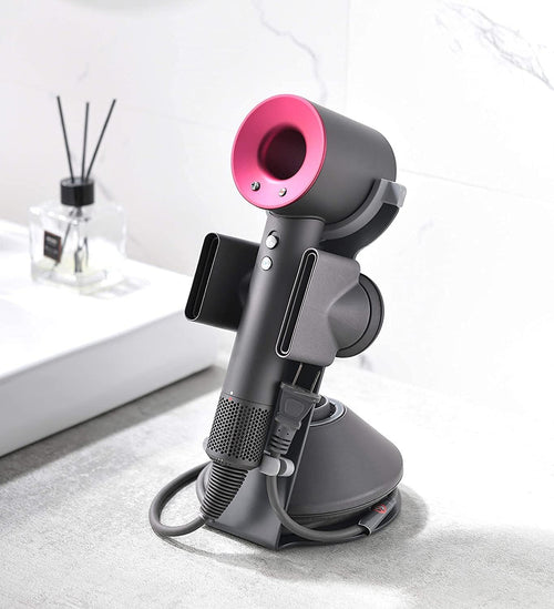 Wingsflying Supersonic Hair Dryer Holder, Aluminum Alloy Bracket Power Plug Holder, Bathroom Organizer for Dyson Supersonic hairdryer Care Tools, Diffuser, Nozzle Holder