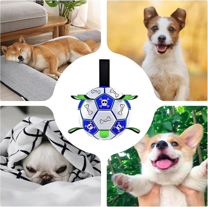 Ghjkldha Dog Herding Toys, Dog Training Toy Soccer Ball 5.91x5.91 inches, Tug of War Entertainment, Durable Interactive Play, Small Medium Large Sizes, Ideal for Garden, Park, Beach
