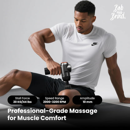 BOB AND BRAD C2 Massage Gun, Deep Tissue Percussion Massager Gun, Handheld Muscle Massager with 5 Speeds and 5 Heads, for Home Gym Office Workout Recovery Pain Soreness Relief, Gifts for Men Women