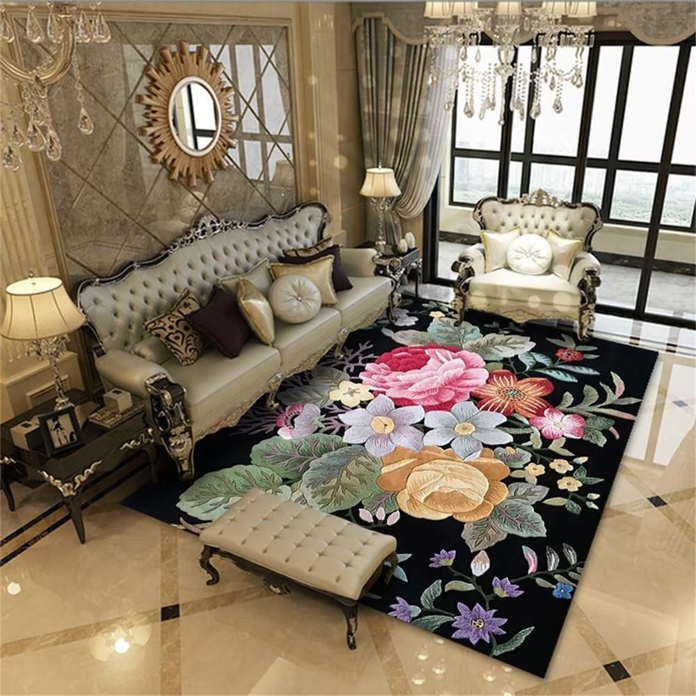 RUGMRZ Rug Chair Gaming Rug for Gym, Children, Rectangular Colour, Living Room, Rug, Casual Accessories, Suitable for Dining Rooms Without Harming the Floor Treadmill Rug, 160 x