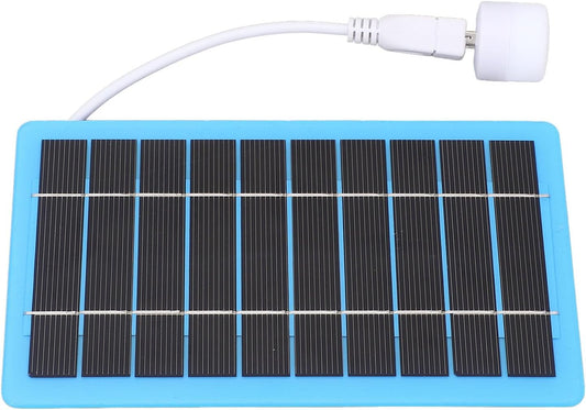 Small Solar Panel, 5V 5W USB Solar Charging Panel with White Light, Efficient Charging Solar Panel Charger for Outdoor Camping Hiking Fishing
