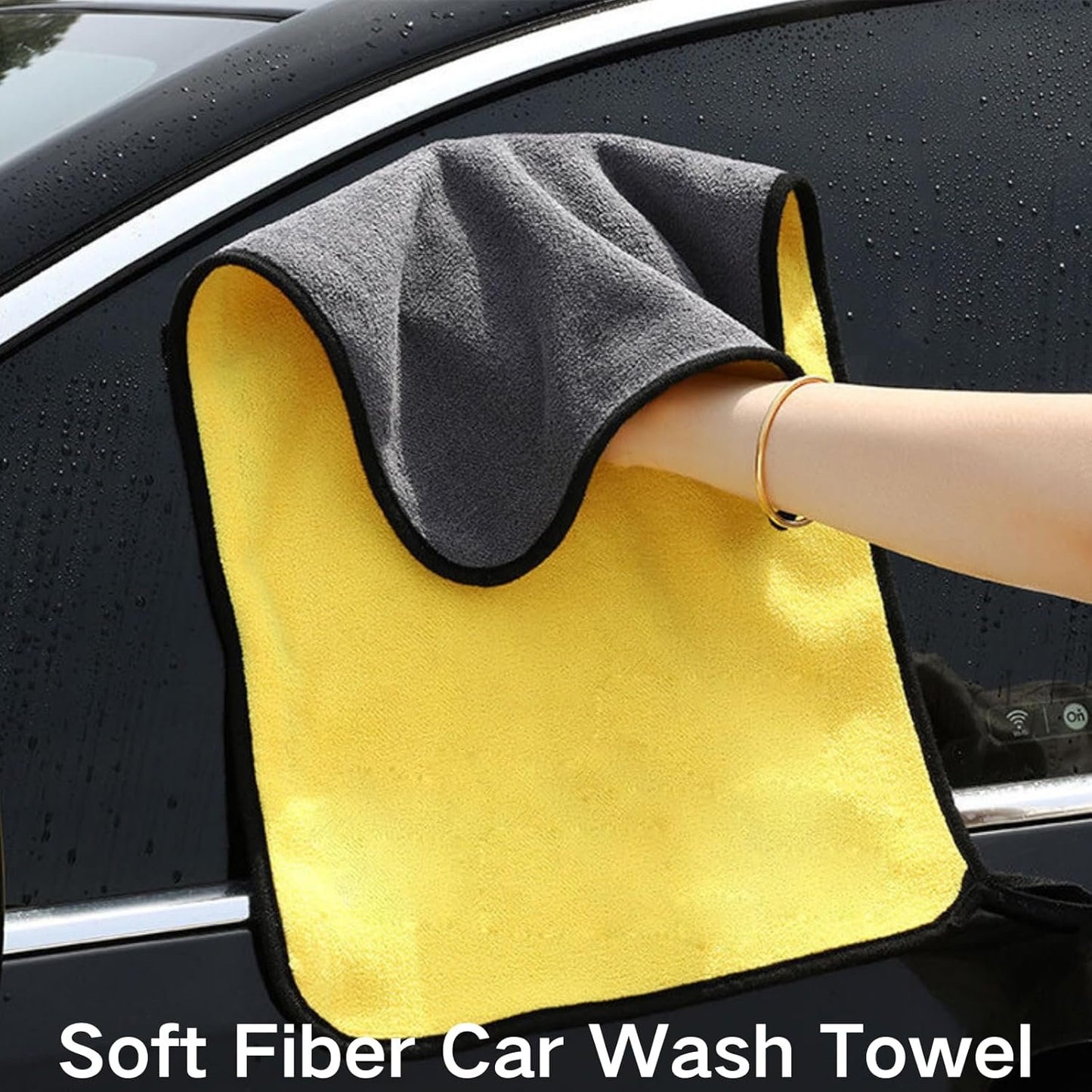 Gifts for Women 8 Pcs Microfiber Cleaning Towel Auto Detailing Cloth Drying Wash Towels Polishing Waxing Dry for Cars Absorbent Towel,Rags for House, Kitchen, Car Care 16" x 16" (8)