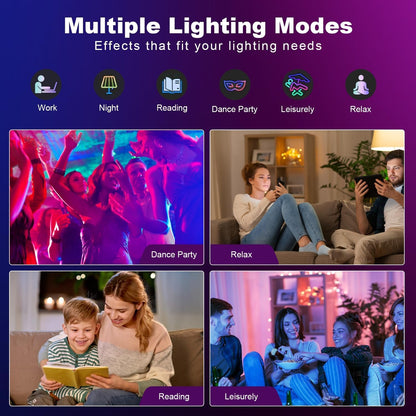 KoalaKraft Smart LED Downlight 4-Pack 90mm - Color Changing Downlights with APP & Voice Control, WiFi Bluetooth Ceiling LED Lights, Music Sync Smart Downlights, Energy-Efficient Recessed Lighting