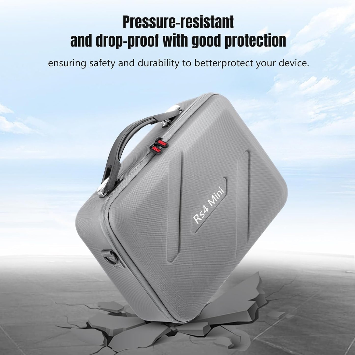 RS 4 Mini Carrying Case for DJI RS 4 Mini, Portable Storage Travel Bag, PU Leather Shoulder Protection and Convenient Storage for DJI RS4 Mini Gimbal Stabilizer and Its Essential Accessories.