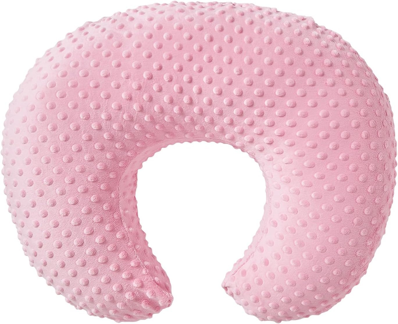 ESEN Baby Nursing Pillow and Body Positioner for Breast Feeding and Bottle Feeding, Ultra Soft Baby Breastfeeding Pillows with Removable Nursing Pillow Cover for More Support for Mom and Baby (Pink)