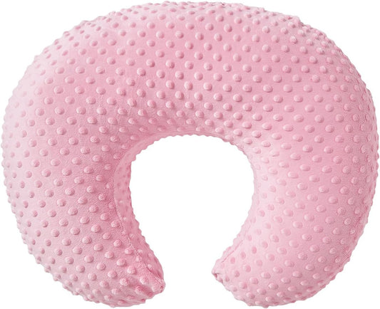 ESEN Baby Nursing Pillow and Body Positioner for Breast Feeding and Bottle Feeding, Ultra Soft Baby Breastfeeding Pillows with Removable Nursing Pillow Cover for More Support for Mom and Baby (Pink)