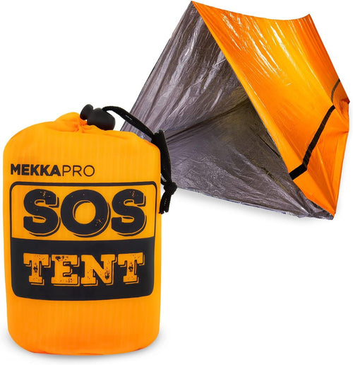 MEKKAPRO Emergency Tent Shelter - Survival Tent - 2 Person, Resistant and Ultra Lightweight Life Tent - Water and Windproof Tube for Camping, Hiking and Outdoor Activities