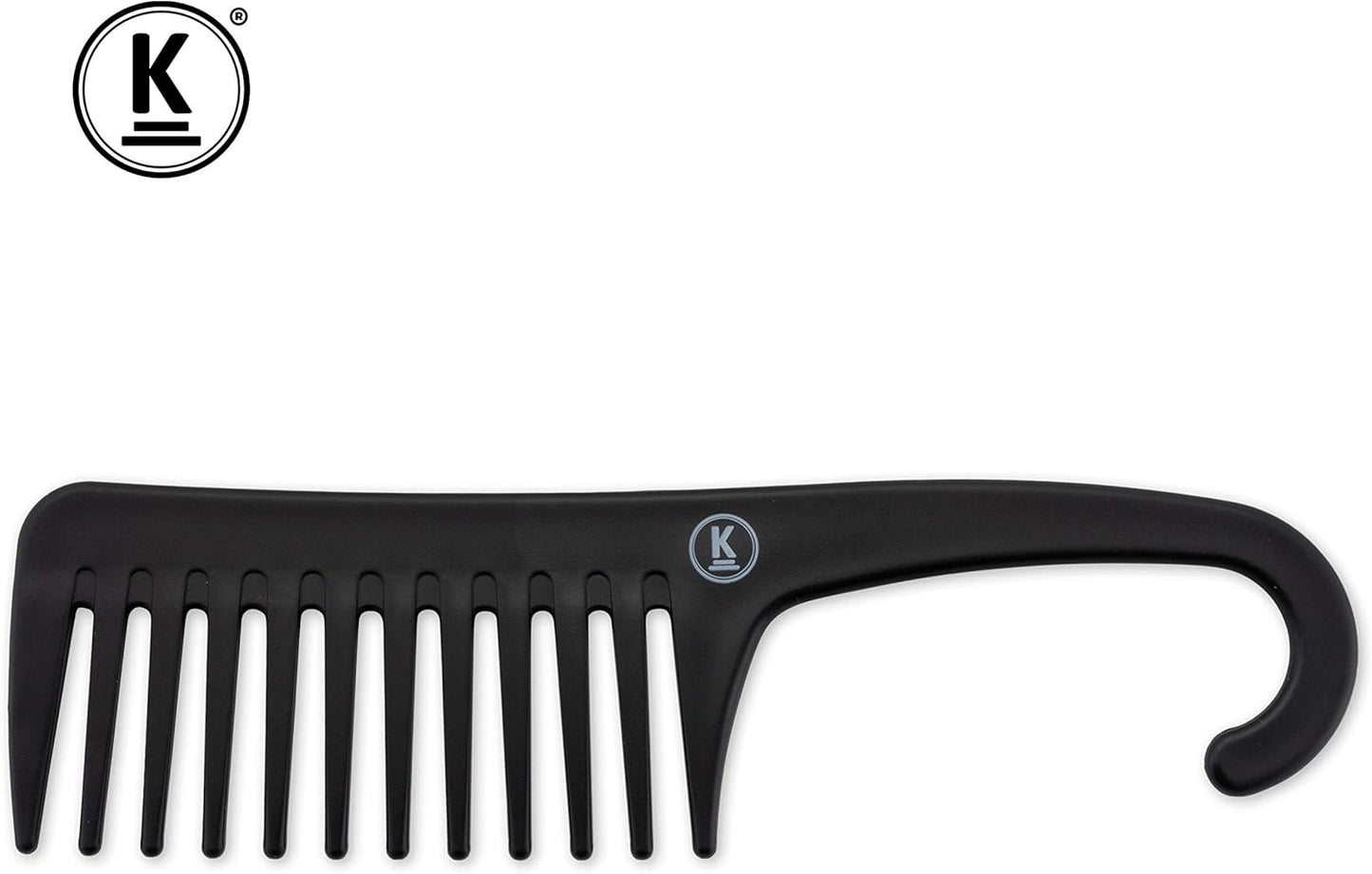 K-Pro Wide Tooth Hair Comb Detangler with Hook Handle