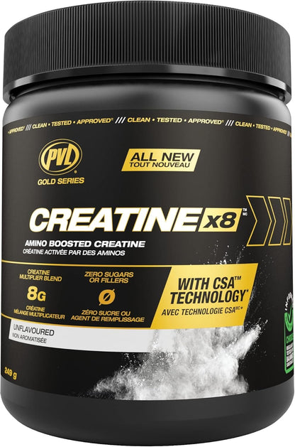 PVL Creatine X8 - Advanced Creatine Multiplier - creatine monohydrate powder + Amino Acid Supplement - 249 g - 30 Serving