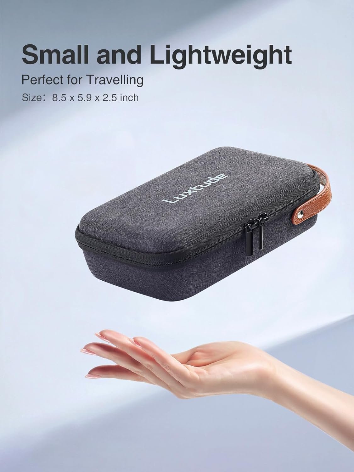 Luxtude Electronic Organizer Travel Case,Small Charger Organizer,Hard Case,Travel Tech Bag,Portable Electronics Bag,Travel Essentials for Accessories/Mouse/SD/Cash/Card/Pen,Hard Black,(LT-3-00253)