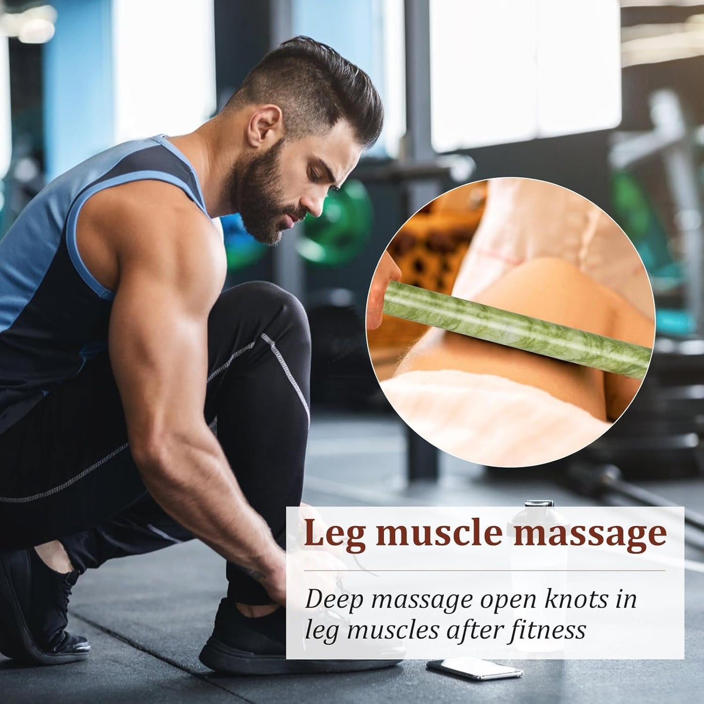 Muscle Massage Tool for Sports Enthusiasts, Leg and Back Recovery,for Athletes Sore Muscle Relief Cramping and Tightness