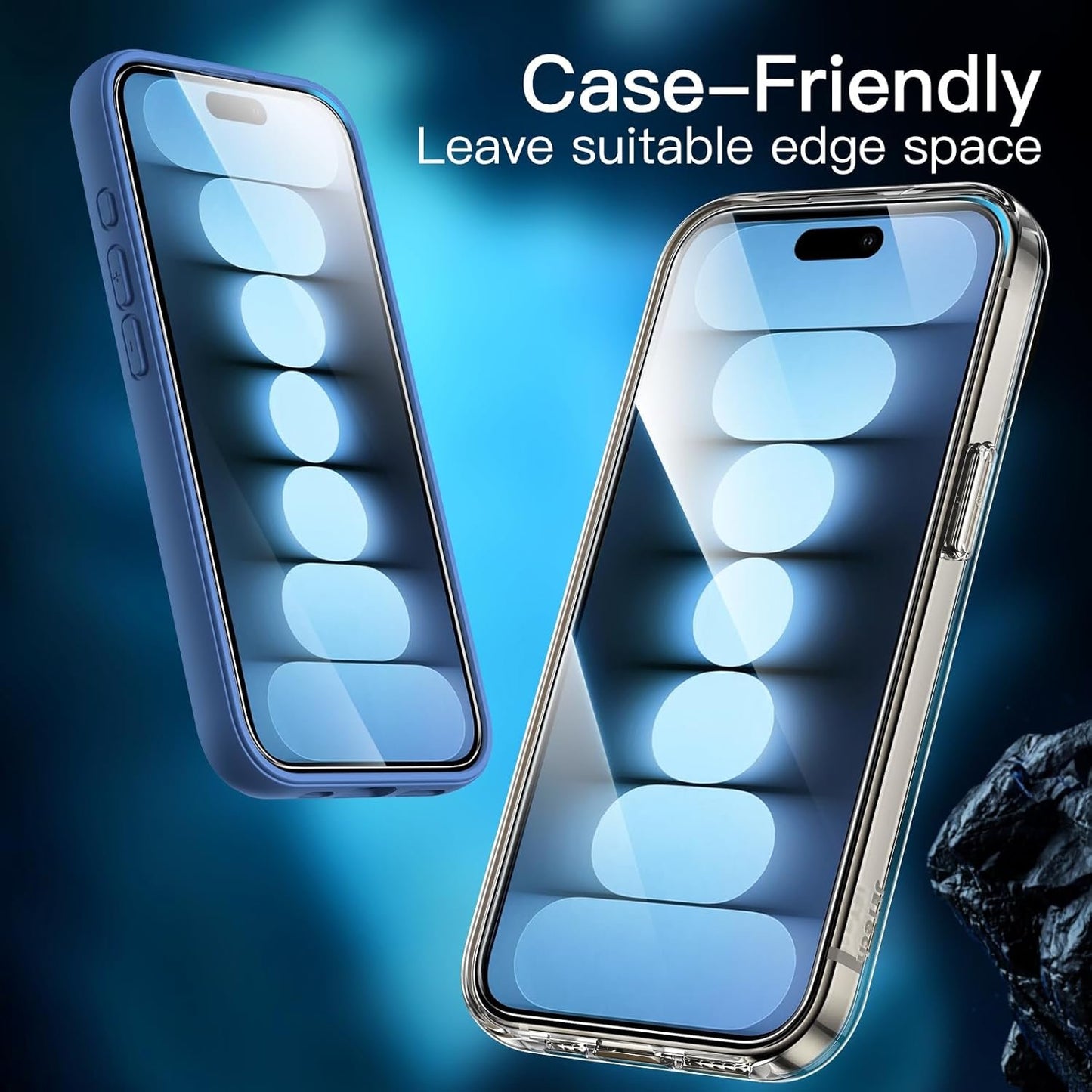 JETech Screen Protector for iPhone 15 Pro Max 6.7-Inch, Bubble Free, Tempered Glass Film with Easy Installation Tool, Case-Friendly, HD Clear, 2-Pack