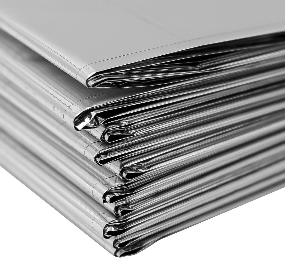 4 Pack NUZAMAS 130x210cm Emergency Blanket Survival Blanket Silver Color Palette Keep Warm Moisture Proof for Plant Growth First Aid Marathon Camping Outdoor Survival