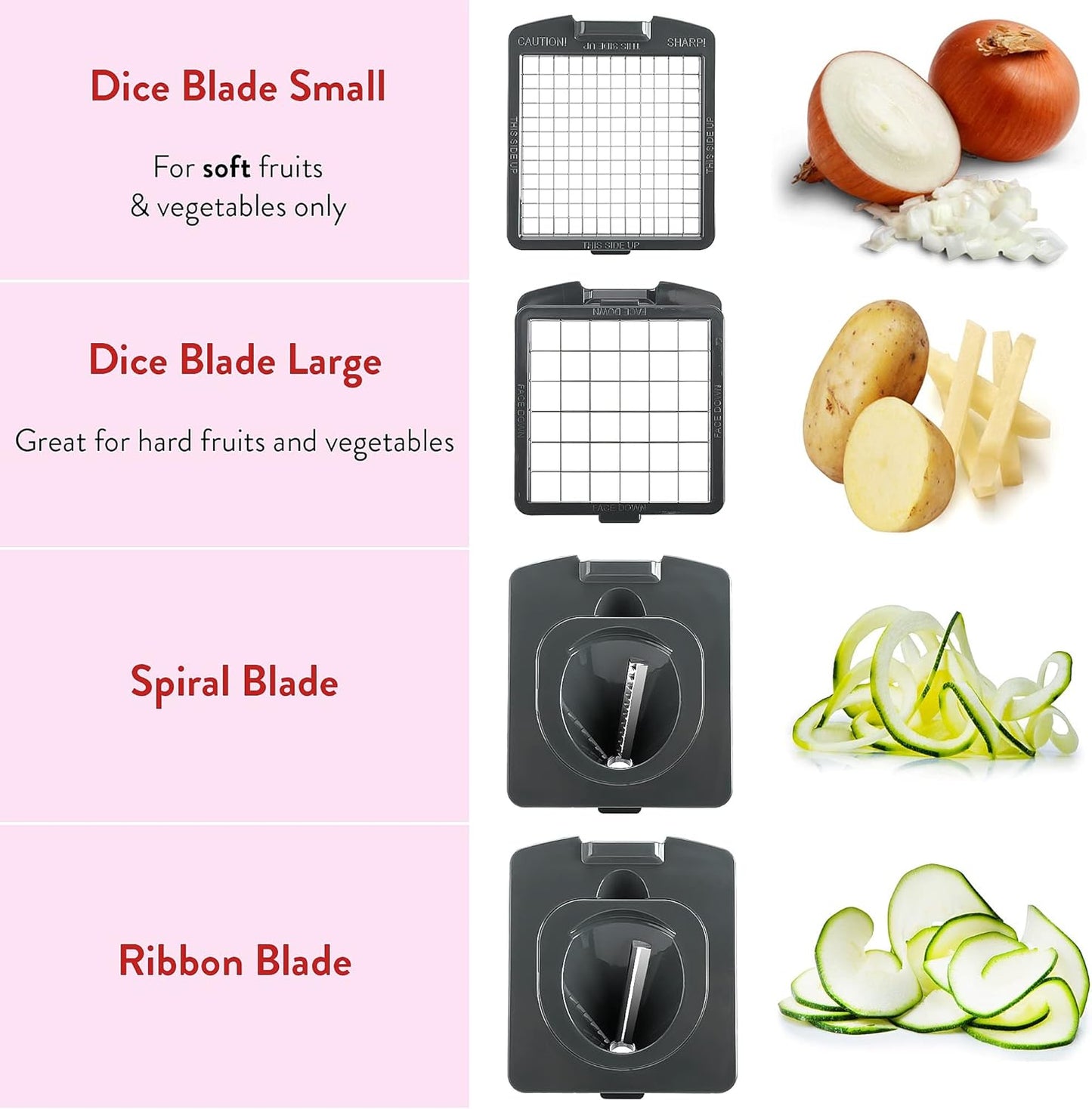 Kisfam Vegetable Chopper（Upgrade）, Onion Chopper Mandolin Slicer Cutter Dicer, Veggie Chopper with 4 Blades, Container for Salad Potato Carrot Garlic, Vegetable Cutter Kitchen Tools & Gadgets