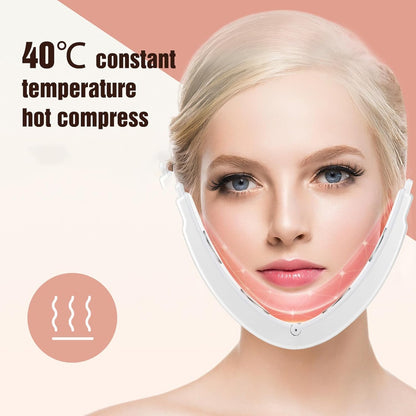 Contourflex 4-in-1 Massager for Face, Reviona Contour Flex Facial Sculpting Device, 5 Nursing Modes & 15 Levels of Intensity &180° Foldable with Remote Control (Pink)