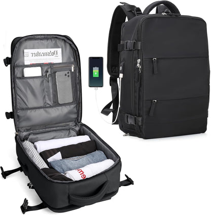 SZLX Ryanair Cabin Bags 40x20x25 Underseat Carry On Bag Easyjet Cabin Bag 45x36x20 Backpack Waterproof Women Travel Backpack Cabin Size Laptop College Rucksack for Men Hand Luggage Bag with Wet Pocket
