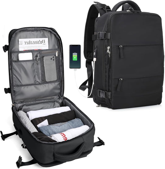 SZLX Ryanair Cabin Bags 40x20x25 Underseat Carry On Bag Easyjet Cabin Bag 45x36x20 Backpack Waterproof Women Travel Backpack Cabin Size Laptop College Rucksack for Men Hand Luggage Bag with Wet Pocket