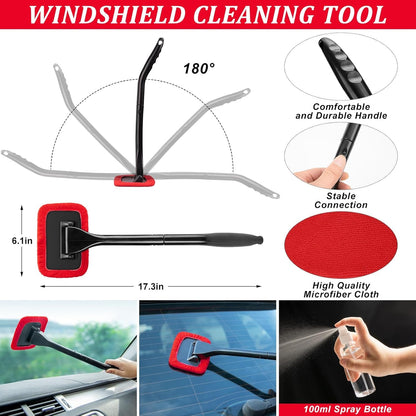 46Pcs Car Wash Cleaning Kit with Foam Gun Sprayer Detailing Brushes Car Vacuum Collapsible Bucket Windshield Cleaning Tool Tire Brush Towels Complete Interior Exterior Detailing Set for Car