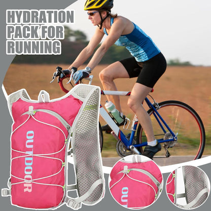 Hydration Pack for Running, Hiking Water Vest, Lightweight Multifunctional Hydration, Sturdy Travel Workout Accessory, Cycling and Camping Fitness Gear Outdoor Enthusiasts