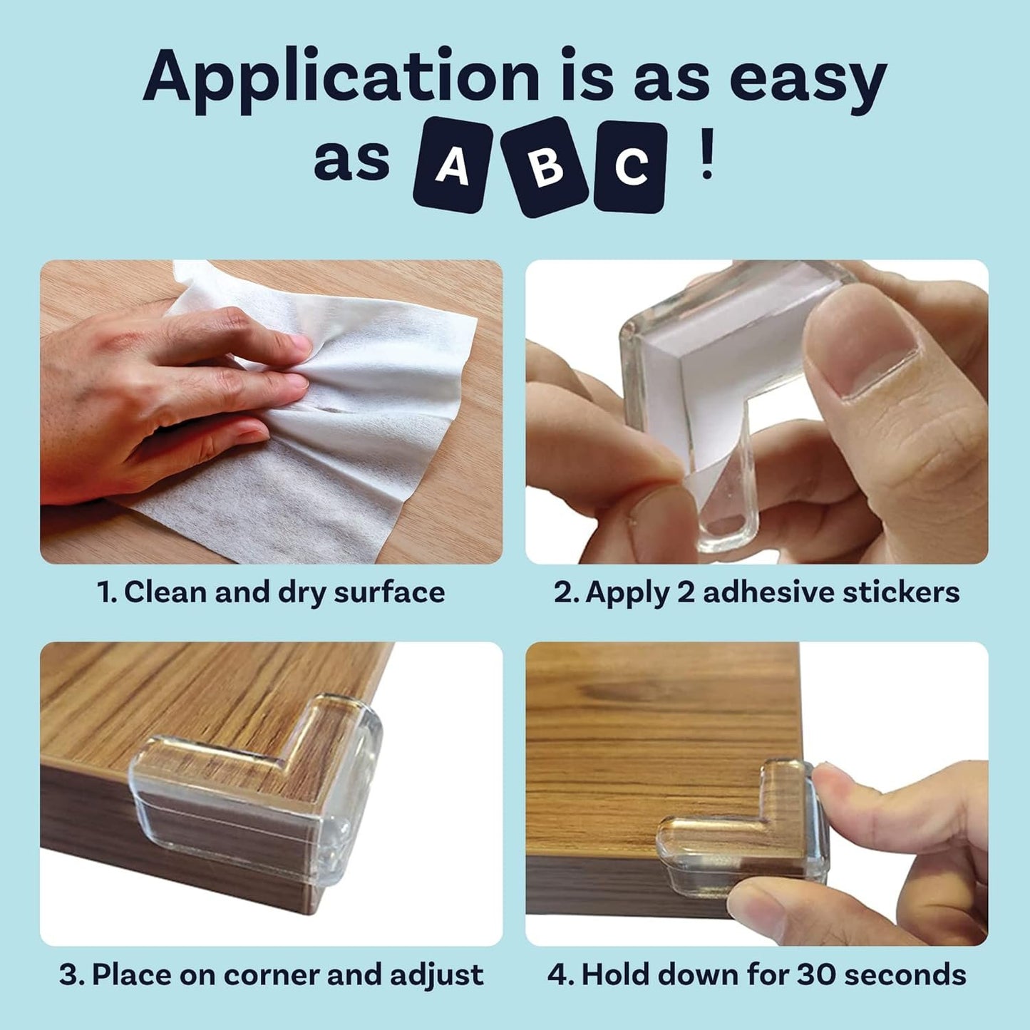Table Transparent Corner Protection, Baby Inspection Table Corner Protection, Furniture Protection Cover Round and Right Angles Corners Table Corner Protectors for Baby (16PCS)