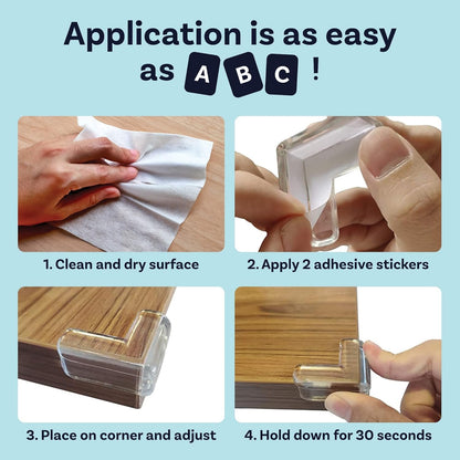 Table Transparent Corner Protection, Baby Inspection Table Corner Protection, Furniture Protection Cover Round and Right Angles Corners Table Corner Protectors for Baby (16PCS)