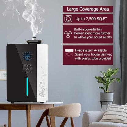 Smart Scent Air Machine for Home, 800Ml Hotel Collection Diffuser Touch and App Control Cover Up to 3000M³ Air Diffusers 24H Timing 5 Working Modes Aromatherapy Diffuser for Home, Hotel, Office, Spa