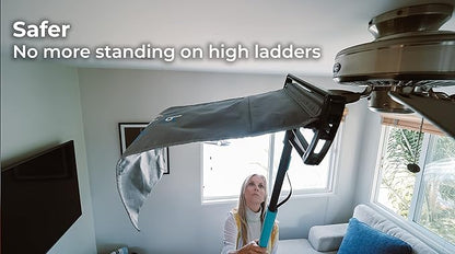 Ceiling Fan Cleaner 69' Pole with Removable, Washable Microfiber Duster Bag Easy and Fast Ceiling Fan Blade Cleaning